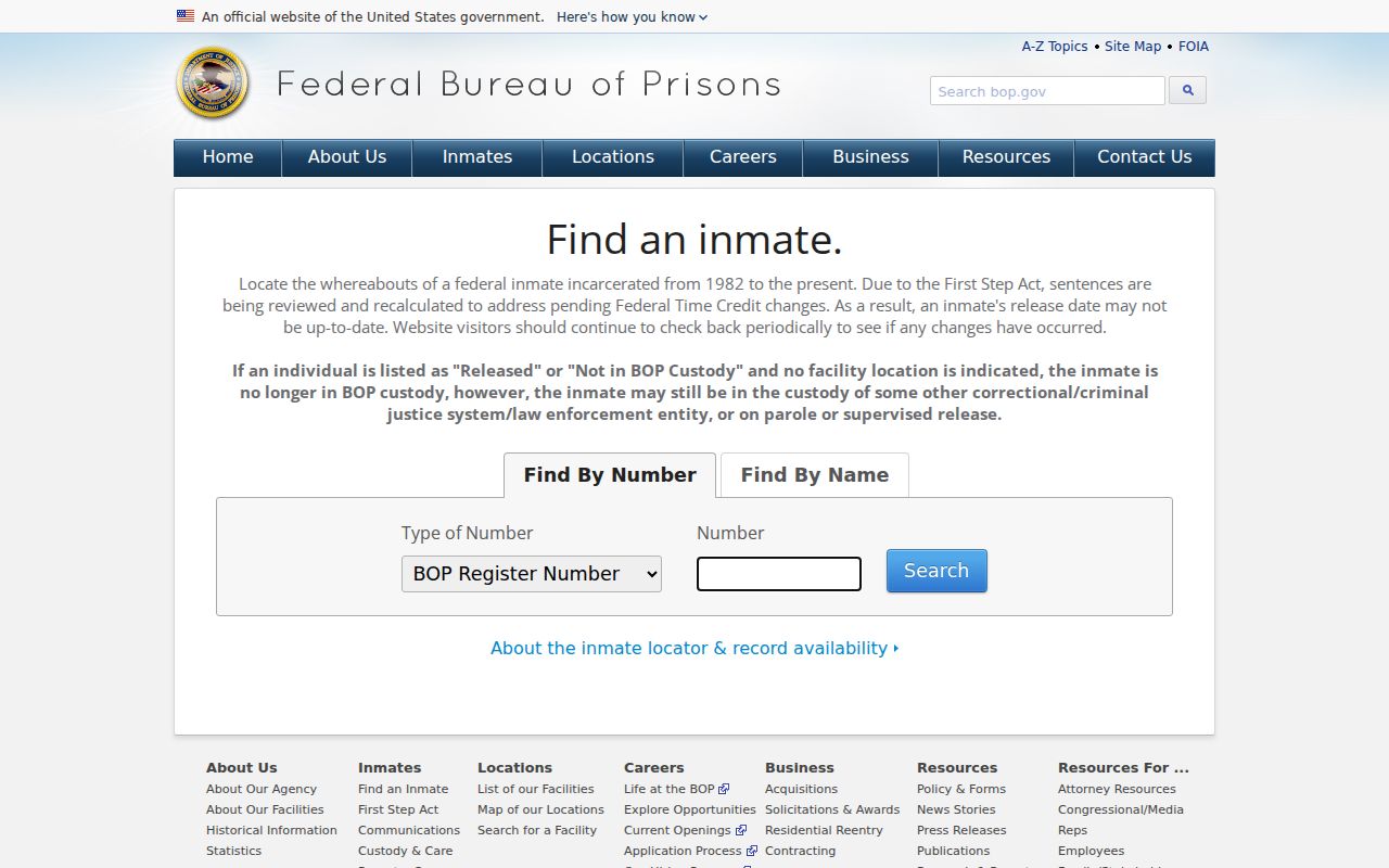Greene County criminal history federal inmate locator