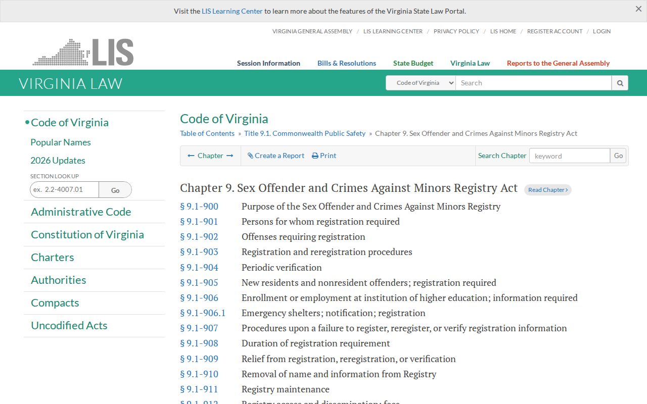 Greene County sex offender check under the Virginia Registry Act